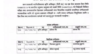 नतिजा प्रकाशन सम्बन्धी सुचना